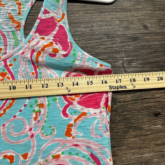 Lilly Pulitzer Pink and Aqua Jellyfish Tropical Dress Sundress Small - Picture 5 of 10